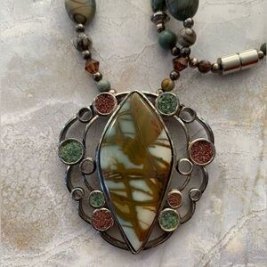 Artisan Desert Polychrome Jasper Statement Necklace